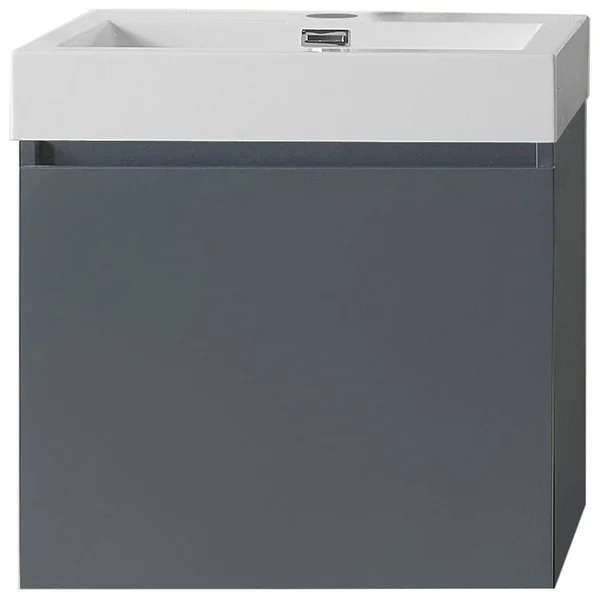 Virtu USA Zuri 24x22 Single Bathroom Vanity Set in Grey