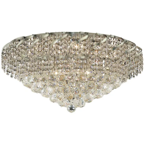 Elegant Lighting ECA1F26C/EC Belenus 10-Light Flush Mount, Chrome