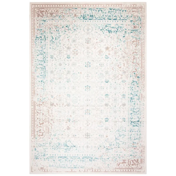 Safavieh Passion PAS405B 2&2x22 x 6&0x22 Runner Turquoise - Ivory Area Rug