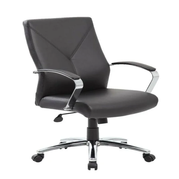 Boss Office Home Modern Executive Leather Desk Chair with Chrome Finish, Multi