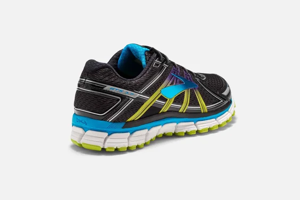 Brooks Women's Adrenaline GTS 17 Running Shoes Black, Hawaiian Ocean, Lime Punch 6.5, B