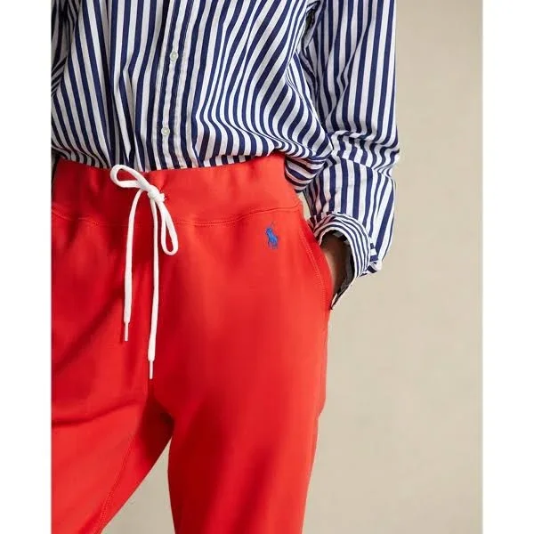 Ralph Lauren Women's Fleece Sweatpant - Size L in Bright Hibiscus