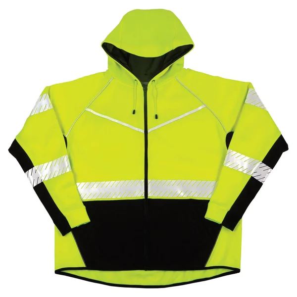 ml Kishigo Premium Black Series Full-Zip Hooded Sweatshirt - 4XL - Lime