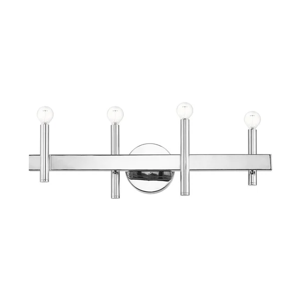 Livex Lighting-15584-05-Denmark - 4 Light Bath Vanity Polished Chrome
