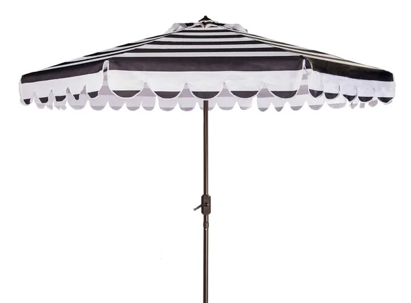 Safavieh 9-ft. Striped Scalloped Trim Patio Umbrella, Black