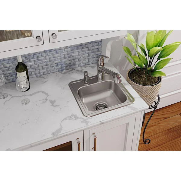 Elkay D115163 Dayton 15x22 Stainless Steel Bar Sink - Single Bowl, Satin