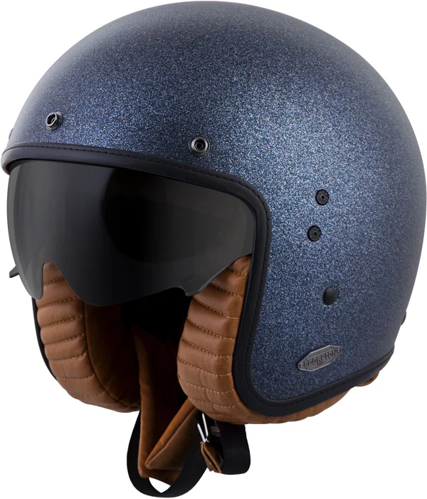 Scorpion Belfast Open-Face Helmet Metallic Blue Xs