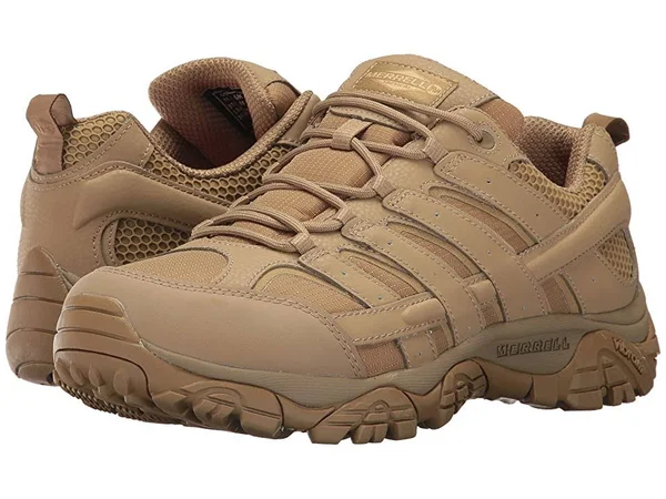 Merrell Men's Moab 2 Tactical Shoe Wide Width, Size: 7.5, Coyote