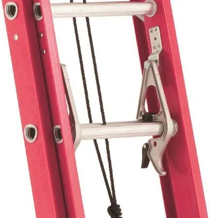 Westward 44yy40 40 ft Fiberglass Extension Ladder, 300 lb Load Capacity