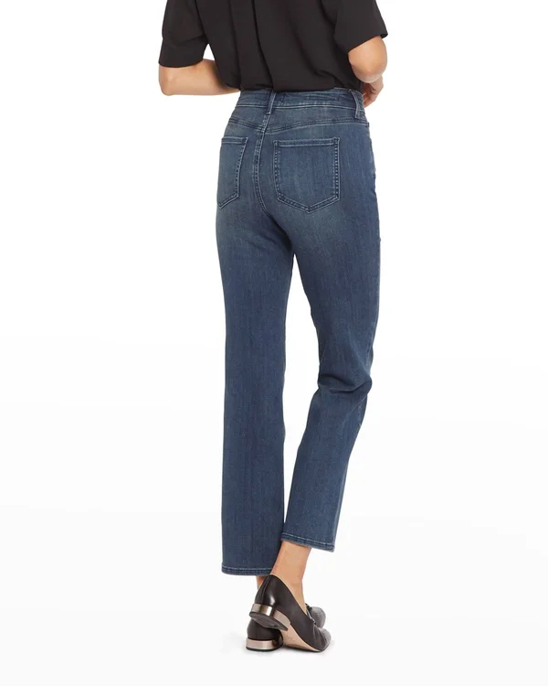 Nydj Women's Marilyn Straight Ankle Jeans in Greenwich - Regular, Size: 0, Denim