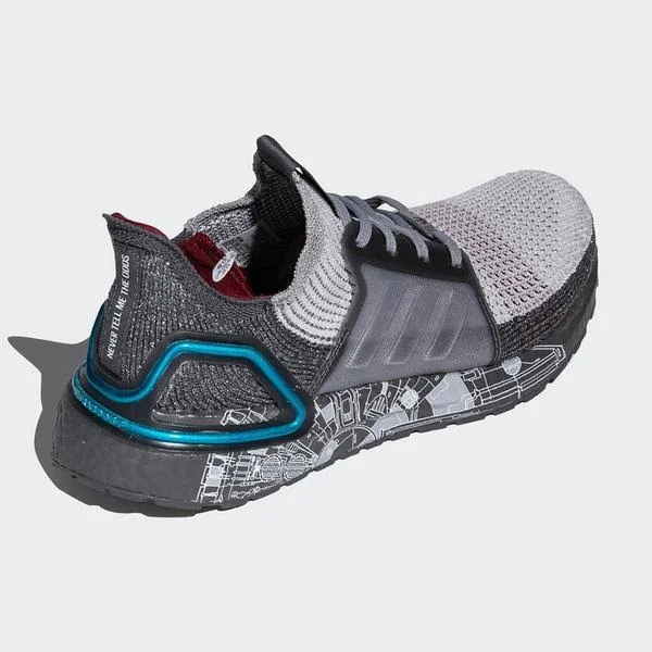 Adidas Mens Ultraboost 19 - Running Shoes Grey/Collegate Burgundy/Grey Size 09.5