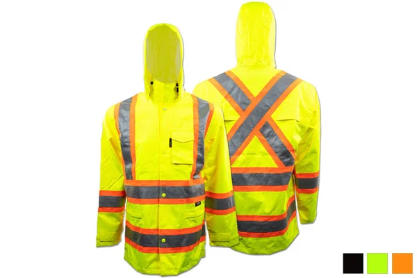 Tough Duck Safety Class 3 Rain Jacket - Size: 3XL Color: Black