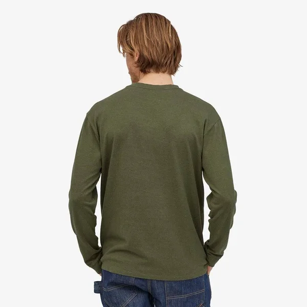 Patagonia Men's Long-Sleeved Work Henley Pocket Tee - Workwear Shirts & Tops - Green - 53390 - S