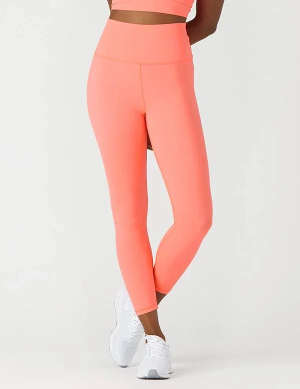 Glyder High Waist Pure 7/8 Legging: Hot Coral - Xxs, Hot Coral