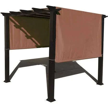 Alion Home Rod Pocket Waterproof Universal Replacement Shade Canopy Top Cover for Pergola (14& x 9&, Pecan Brown)