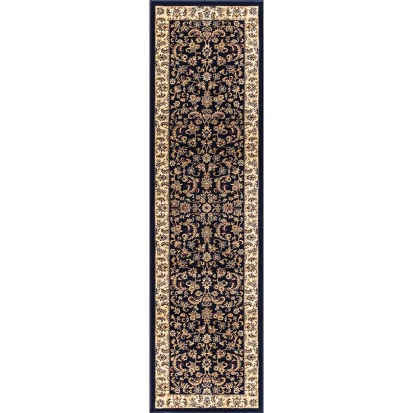 Great American Distributors C483.01.NV.5R 5 ft. Classic Eternal Traditional & Oriental Rug - Navy & Cream, Blue