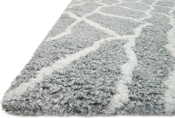 Loloi Tangier Shag Tg-01 2&6x22 x 7&6x22 Runner Slate, Mist Area Rug
