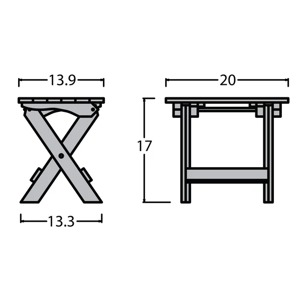 Highwood Folding Adirondack Side Table White