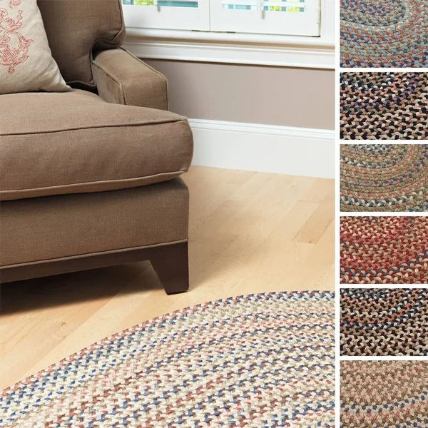 Copper Grove Coconino Braided Area Rug - 4& x 6& Oval - Olive