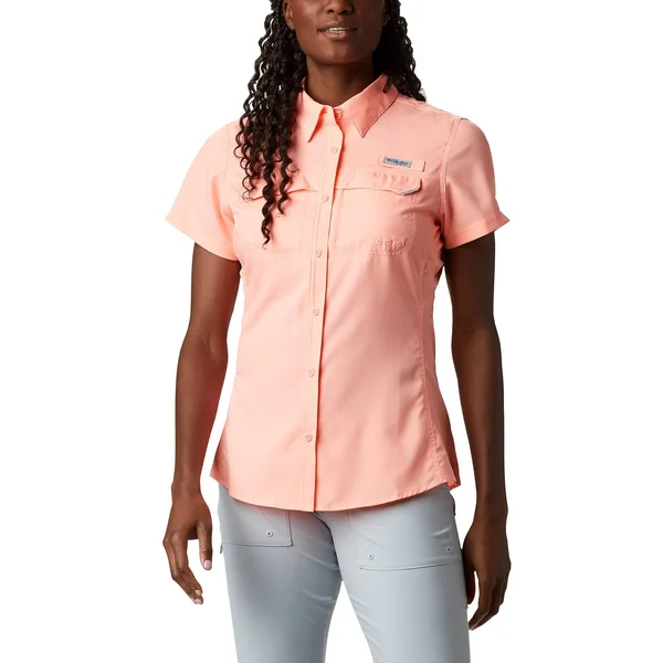 Columbia Sportswear Women's Lo Drag Short Sleeve Fishing Shirt Tiki Pink, Large - Women's Outdoor Short-Sleeve Tops at Academy S