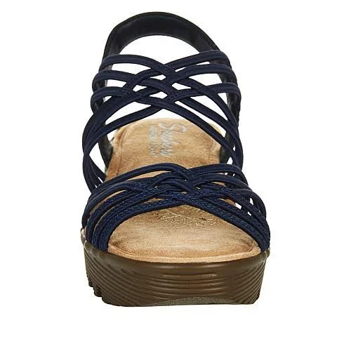 Women's Skechers Petite Parallel Strappy Sandal, Adult, Size: 8 M, Navy