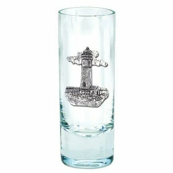Lighthouse Pewter Accent Tall Shot Glasses - Set of 4