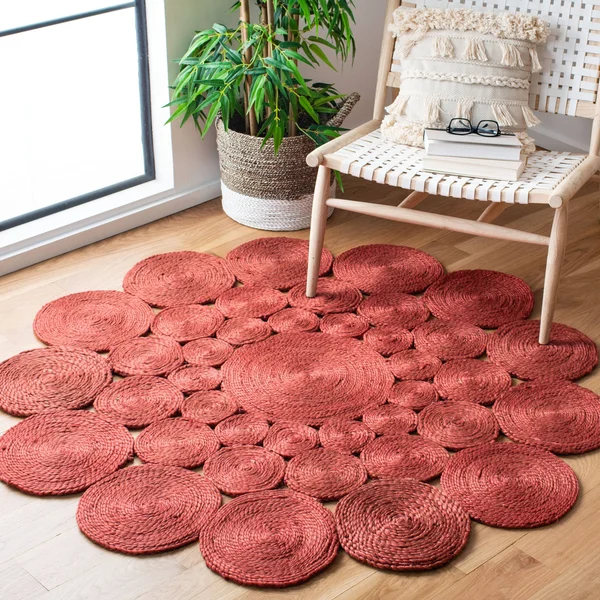 Safavieh Handmade Natural Fiber Azelia Country Jute Rug (6& x 6& Round - Black)
