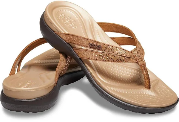 Crocs Capri Strappy Flip 8 Women's Bronze