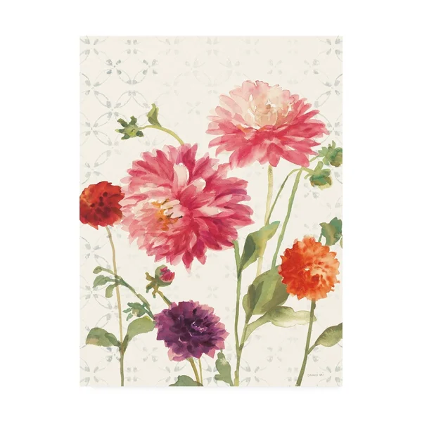 Trademark Fine Art Wap10877-C3547Gg Danhui Nai 'Watercolor Floral VI'