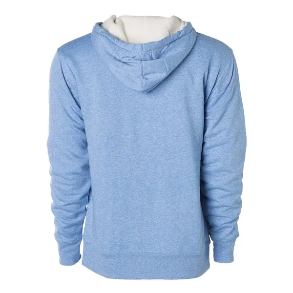 Unisex Sherpa-Lined Hooded Sweatshirt - Black - XL