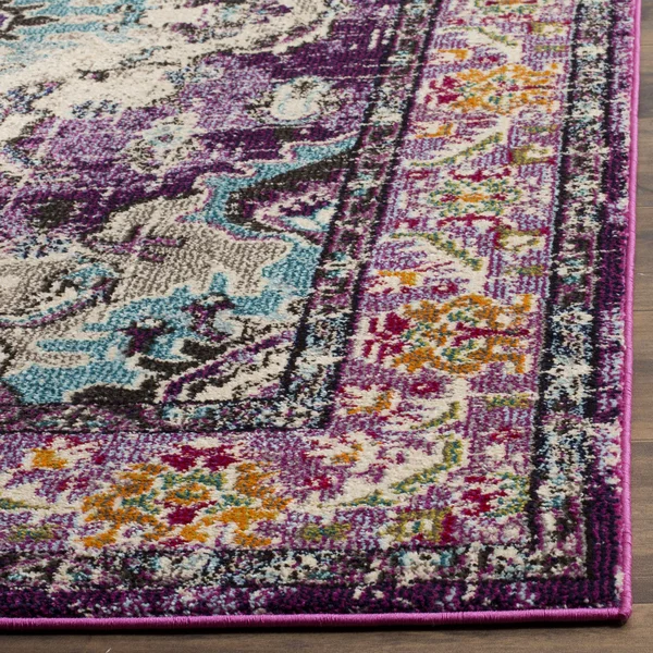 Safavieh MNC243L Monaco Violet, Light Blue Area Rug - 8& x 10&