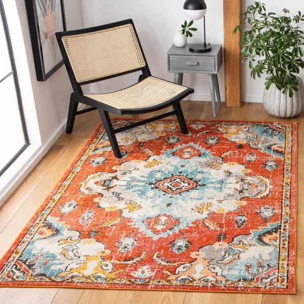 4' x 6' Rectangular Area Rug - Orange, Safavieh