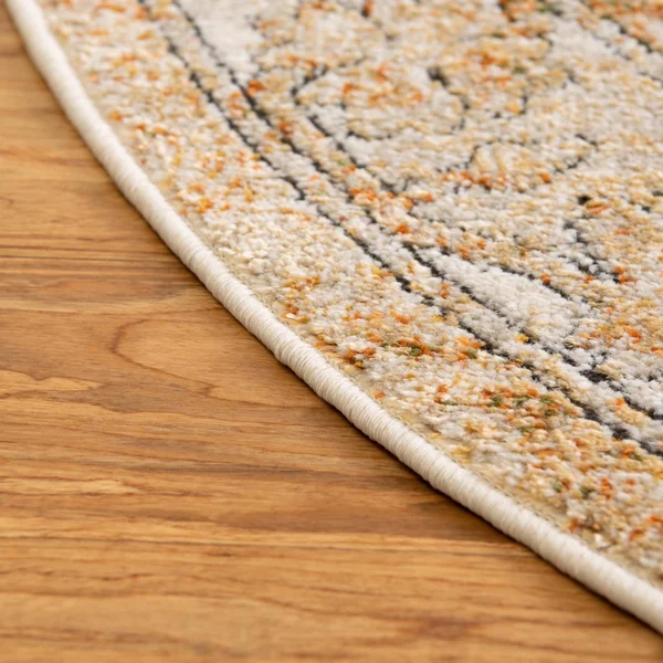 Isabella 5 ft Round Beige Area Rug