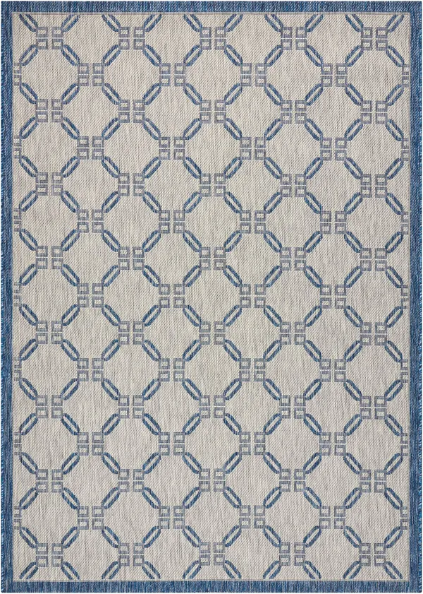 Nourison Garden Party GRD02 Area Rug - Ivory Blue, 6& x 9&