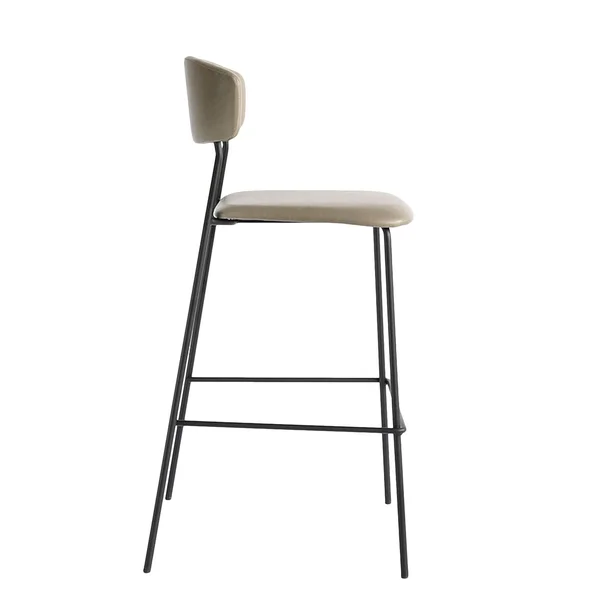 Lucy 42 in. Brown Open Back Metal Bar Stool with Faux Leather Seat-Set of 2