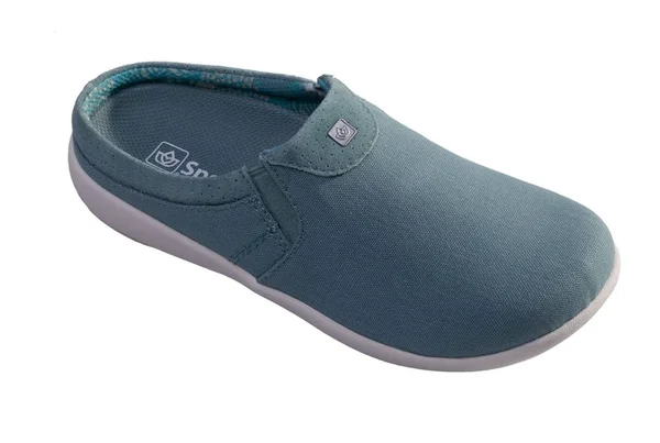 Spenco Siesta Nuevo Perforated Women's Orthotic Slide Shoe Mineral Blue - 8 Medium