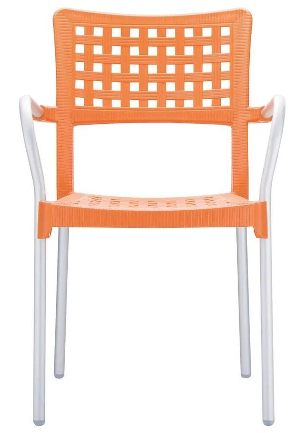 Compamia ISP041-ORA Gala Resin Dining Arm Chair Orange (Set of 4)