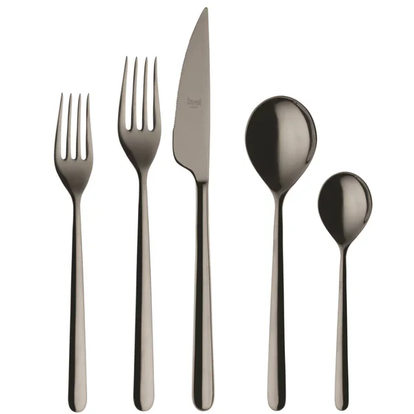 Mepra 108722020 Linea Oro Nero Flatware Set - 20 Piece