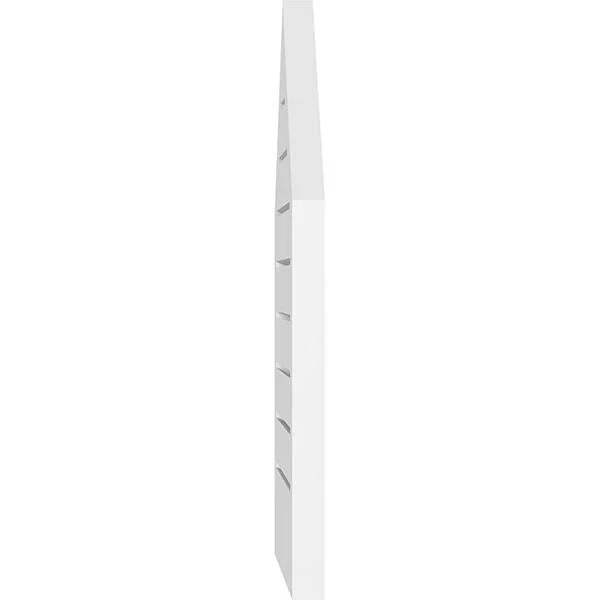 Ekena Millwork GVPPE12X3802SF-14 12x22W x 38x22H Peaked Top Surface Mount PVC Gable Vent 14/12 Pitch: Functional, w/ 2x22W x 1-1