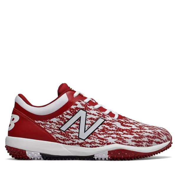 New Balance Men's 4040 V5 Turf Baseball Cleats, Maroon/White