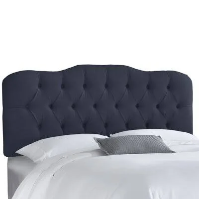 Michaela Upholstered Panel Headboard Size: King - Upholstery: Navy