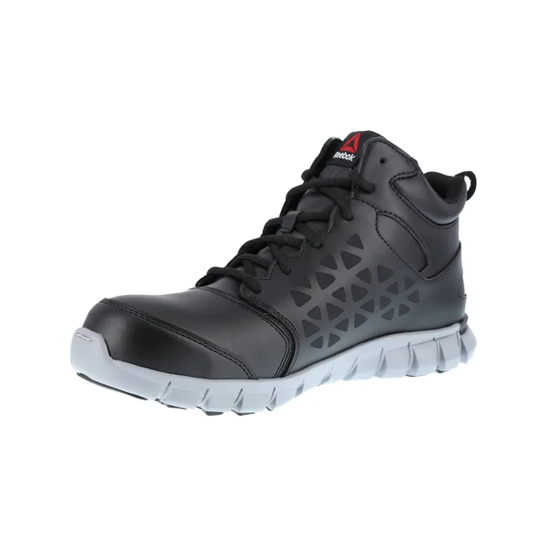 Reebok Sublite Cushion Work Mid Composite Toe Waterproof, Men's Black