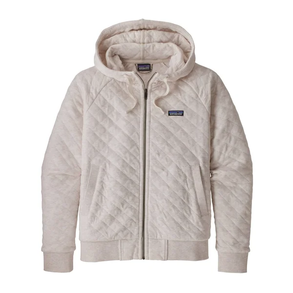 Patagonia Women's Organic Cotton Quilt Hoody Dyno White - XL