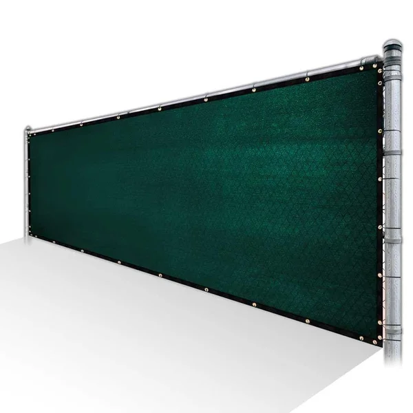 ColourTree 8 ft. x 139 ft. Green Privacy Fence Screen HDPE Mesh Netting with Reinforced Grommets for Garden Fence (Custom Size)