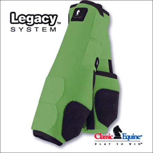 Classic Equine Legacy System Front Boots - Lime