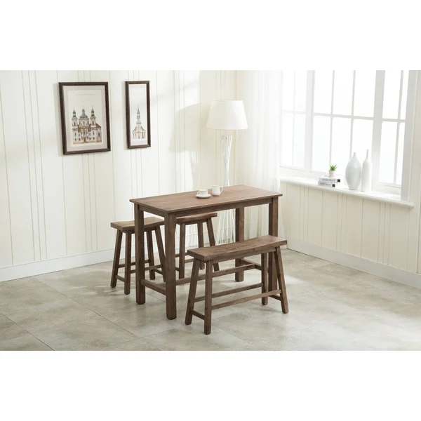 Boraam 4-Piece Sonoma Pub Set - Driftwood Gray
