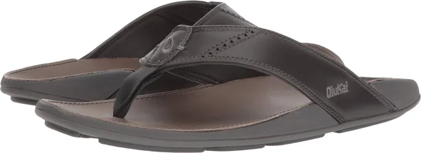 Olukai Men's Nui Sandals Dark Shadow/Charcoal 10