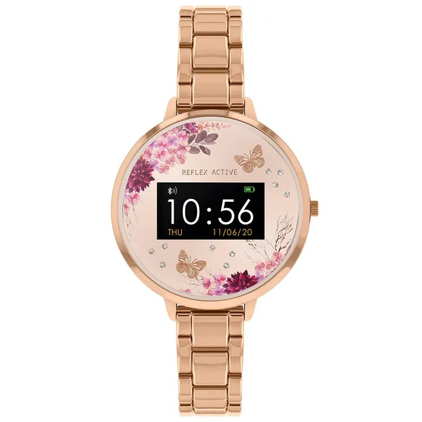 Reflex Active Series 3 Rose Gold Metal Links Smart Watch