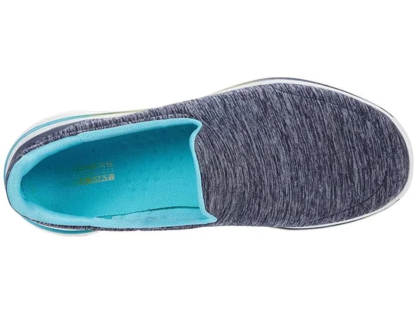 Skechers Women's GOwalk 5 Surprise Slip on Sneaker, Navy/Turquoise
