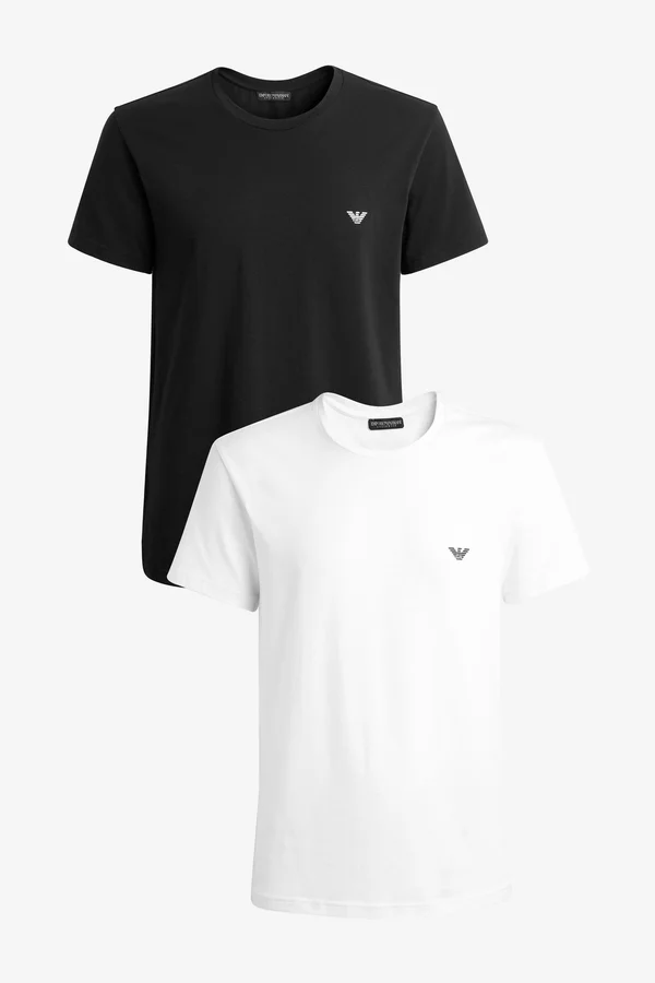 Emporio Armani Lounge 2 Pack T Shirts White